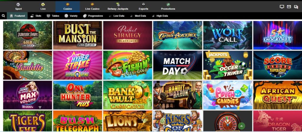 Betway Casino Games